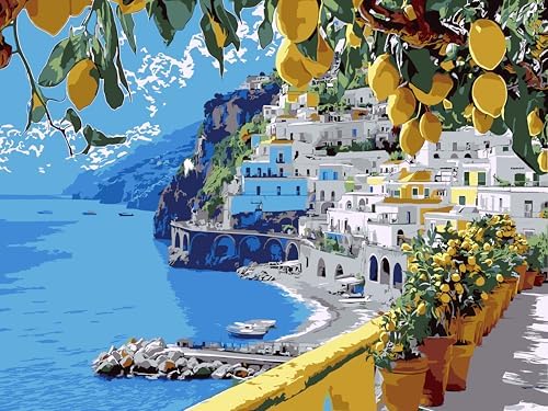 Seaside Scenery Paint by Numbers Kit for Adults,Color By Numbers for Adults - Image 2
