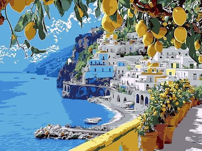Seaside Scenery Paint by Numbers Kit for Adults,Color By Numbers for Adults - Image 2