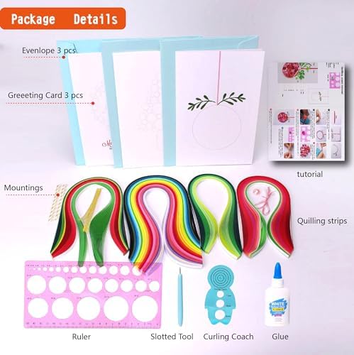 ACADOIT DIY Christmas Card Making Kit with Quilling Tools for Adult and Unsuitable for Children - Image 2
