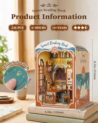 3D Puzzles for Adults - DIY Book Nook Kit Model Building Model Kit - Image 3