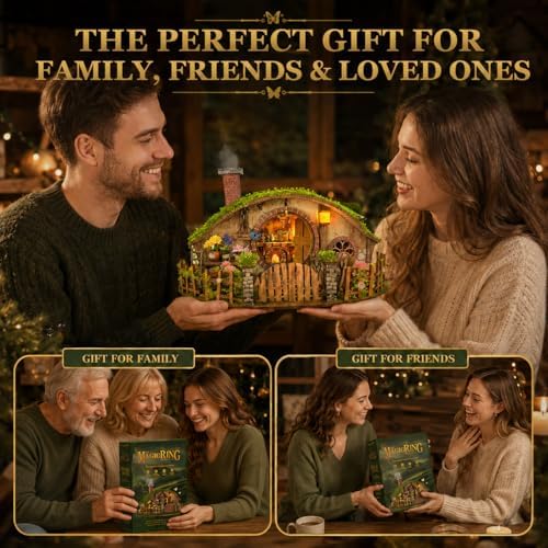 Roroom DIY Miniature House Kit, Fantasy Hillside Cottage Dollhouse Kit - Image 6