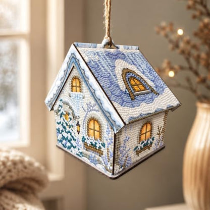 FRANDEK Wooden House Diamond Art Painting Kit for Adults (Winter Snow) - Image 4