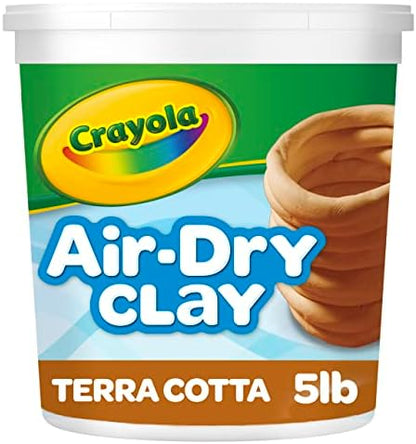 Crayola Air Dry Clay for Kids (5lbs), Reusable Bucket of Terra Cotta Clay for Sculpting, Bulk Arts and Crafts Supplies, Ages 3+ by Crayola