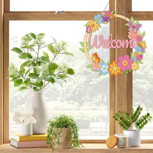 Sereliy 24 Pcs Spring Coloring Wreath Crafts, Color Your Own Flower Crafts, DIY Paper Wreath for Spring Home Activities Games. (Spring.24) - Image 6