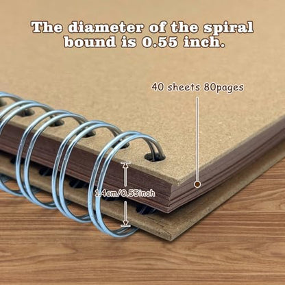 Scrapbook Album 12x12 Inch - Hardcover Kraft Paper Photo Album with 80 Pages, Memory Book for Wedding, Anniversary, Family, Christmas, Baby Shower, Ideal for Preserving Precious Moments - Image 4