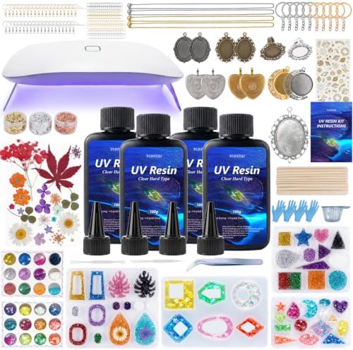 FUHITIM 400g UV Resin Kit with Light,Resin Kits for Beginners by FUHITIM