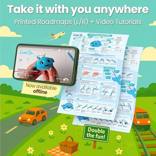 Cookie Box Crochet Kit for Beginners, Whale Luna - Image 4