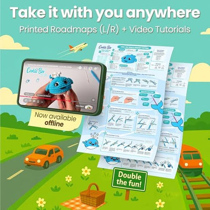 Cookie Box Crochet Kit for Beginners, Whale Luna - Image 4