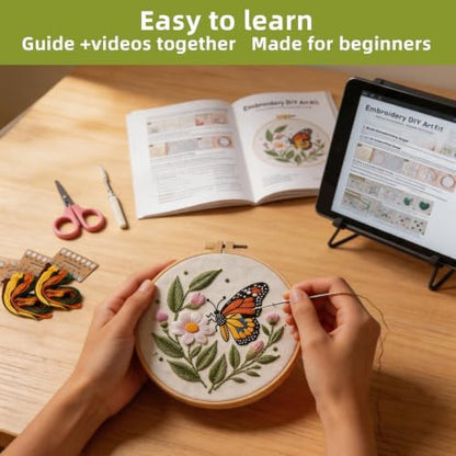 Herdiese Embroidery Kit for Beginners & Adults, 3 Sets with Instructions - Image 4