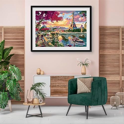QUITEDEW Eiffel Tower Paint by Number Kit for Adults,16x20 Inch - Image 4