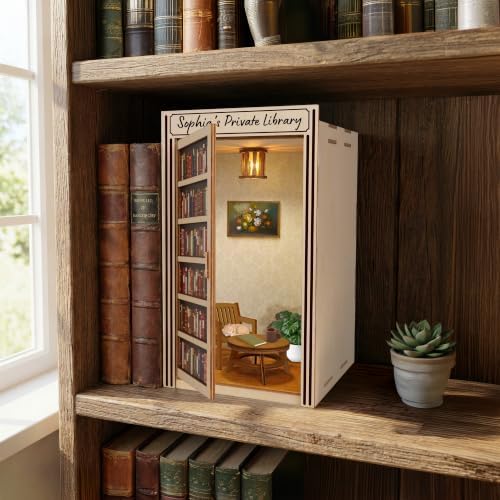 Personalized Book Nook Kits for Adults Beginner, Easy DIY Book Nook Library - Image 6
