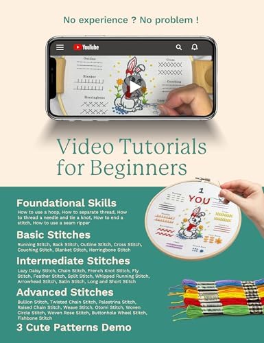 Bradove Beginner Embroidery Kit for Adults and Kids - Image 2