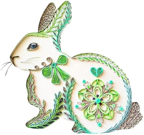 Rabbit Paper Quilling Kit Paper Quilling Adult Craft Great for DIY Craft Workshop, Home Decoration, Birthday Gift,Adult Friend interaction.It's Suitable for Adult and Craftsmen.Creative Stress Reliee. - Image 4