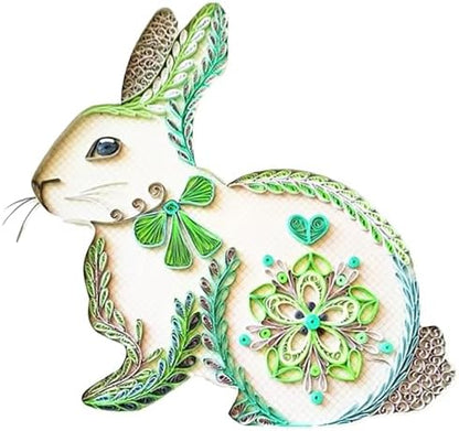 Rabbit Paper Quilling Kit Paper Quilling Adult Craft Great for DIY Craft Workshop, Home Decoration, Birthday Gift,Adult Friend interaction.It's Suitable for Adult and Craftsmen.Creative Stress Reliee. - Image 4