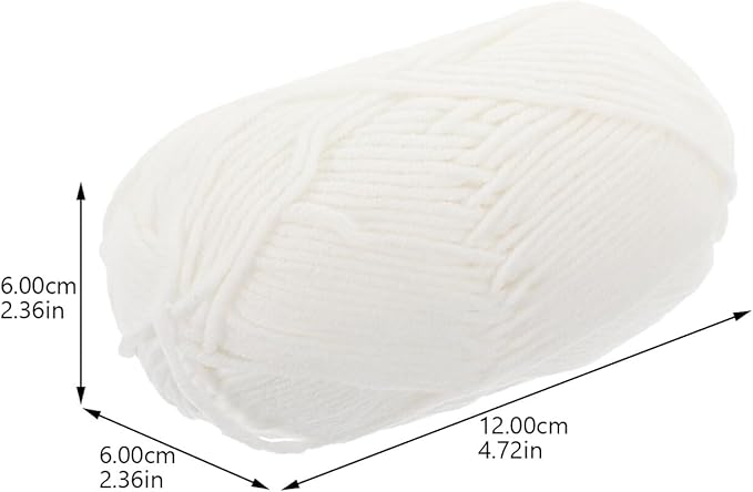 3 Rolls Crochet Cotton Yarn Bundle for DIY Knitting and Crocheting Soft Flexible Cotton Thread for Crafting Sweaters Hats Scarves Skin-Friendly Each