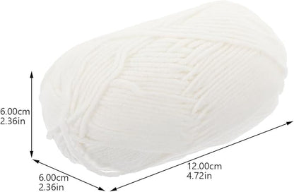 3 Rolls Crochet Cotton Yarn Bundle for DIY Knitting and Crocheting Soft Flexible Cotton Thread for Crafting Sweaters Hats Scarves Skin-Friendly Each