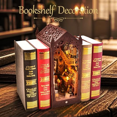 Book Nook Kit for Adult Booknook Dollhouse DIY Miniatures House Kit - Image 2
