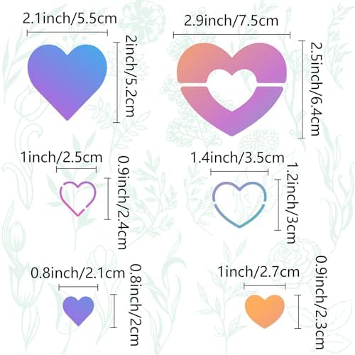 GORGECRAFT 2 Styles Love Heart Metal Stencil Reusable Hearts Stainless Steel Journal Jewelry Shape Template for Making Earrings Wood Burning Scrapbooking Canvas Furniture Pyrography Engraving Crafts - Image 3