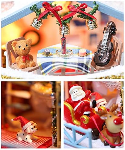 GuDoQi DIY Miniature Dollhouse Kit, Tiny House kit with Music, Miniature House Kit 1:24 Scale, Great Handmade Crafts Gift for Birthday, Christmas Night - Image 5