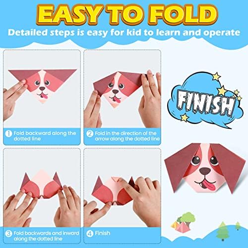 432 Sheets Origami Paper Kit with Guiding Book Origami Kit for Kids Ages 5-8 8-12, 54 Pattern Double Sided Folding Art Crafting Supplies for Adult Teen Preschool Training Craft Christmas Birthday Gift - Image 6
