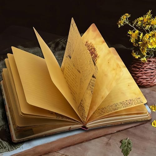 SaFeHoM 212 Pcs DIY Vintage Journal Set for Women Gifts Scrapbook Diary Supplies including Aesthetic Journals, Scrapbook Paper, Washi Stickers, Tape, Dot Stickers - Image 6