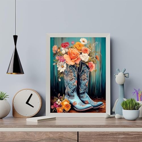 Arttoplus Cowboy Boots Paint by Numbers Kit for Adults Beginner 16x20 inch - Image 4