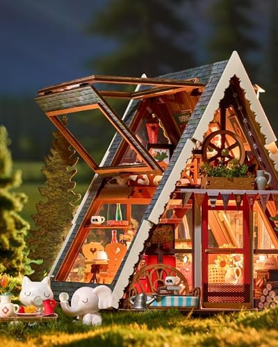 Rolife A-Frame Cabin DIY Miniature Dollhouse Kit Creative Gift for Adults - Image 3