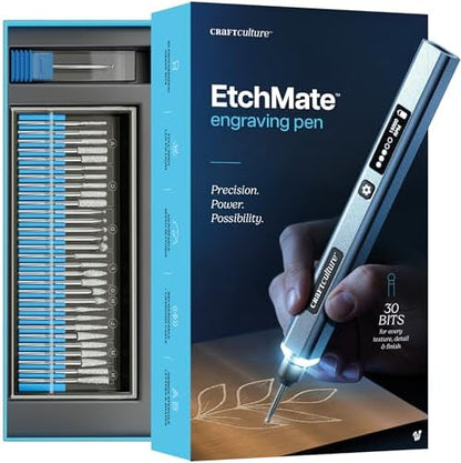 EtchMate Engraving Pen for Metal, Wood, Glass, Plastic & All Materials by Craft+Culture