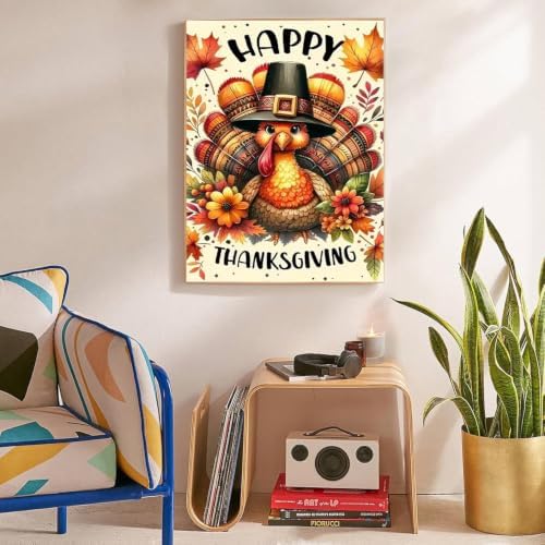Thanksgiving Turkey Stamped Cross Stitch Kits for Beginners Adults - Autumn Counted Cross Stitch Kits Needlepoint Cross-Stitch Patterns Dimensions Needlecrafts Embroidery Kits Arts and Crafts - Image 4