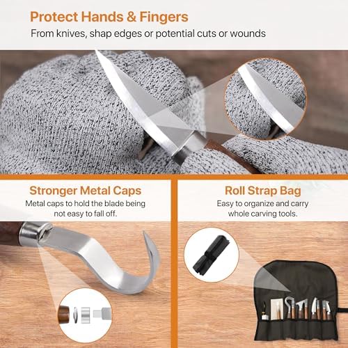 Wood Carving Tools Set 30-in-1 Wood Carving Knife Kit, Whittling Knife, Craft Kits for Adults, Wood Working Tools and Accessories, Knives, Whittling Kits, Hobbies for Adults - Image 6
