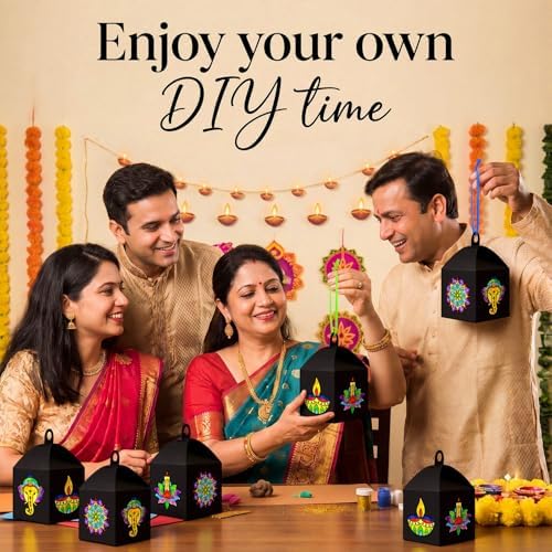 Maitys 16 Set Diwali Pichwai Paper Lantern Suncatcher Craft Kits - Image 6