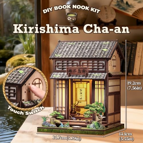 Fsolis Japanese Book Nook Kit Miniature Tea House - Image 3
