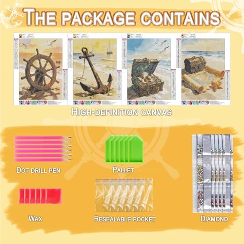 DOTSOPS 5D Treasure Map Diamond Painting Kits for Adults Diamond Art Kits - Image 3