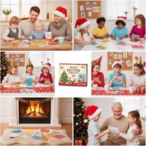 Outus 15 Pcs Card Making Kits for Kids, Handmade DIY Greeting Cards - Image 4