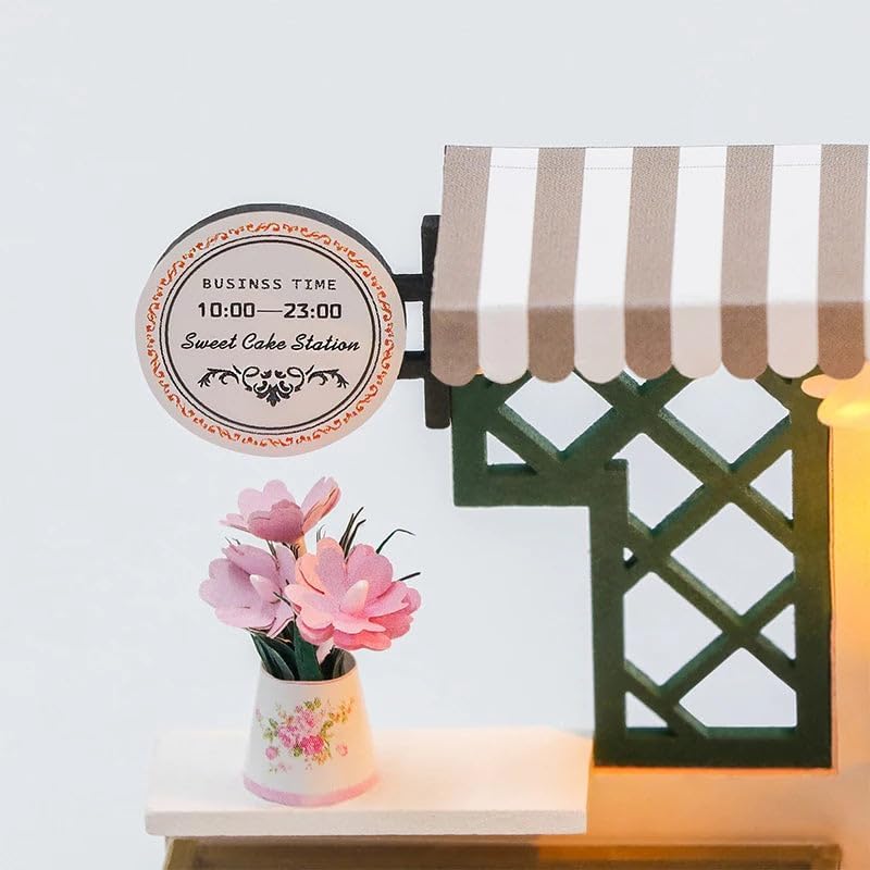 Miniature Wizardi Roombox- Dessert Cafe Tiny Home kit. DIY Kits for Adults. - Image 7
