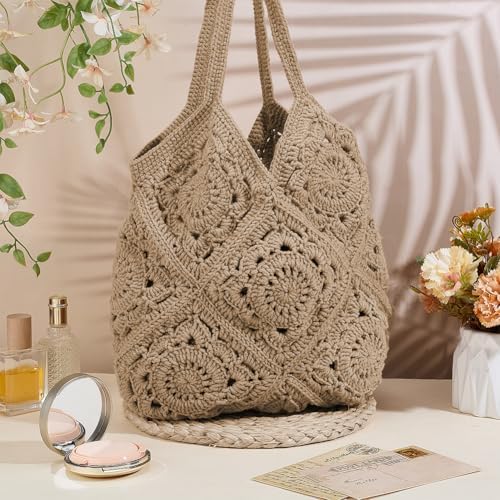 FREEBLOSS DIY Crochet Bag Kit for Beginners with Step-by-Step Video Tutorials DIY Shoulder Bag Crochet Kit Adult Crafts Projects for Women - Image 5