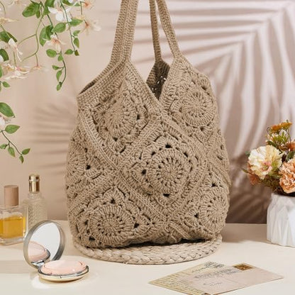 FREEBLOSS DIY Crochet Bag Kit for Beginners with Step-by-Step Video Tutorials DIY Shoulder Bag Crochet Kit Adult Crafts Projects for Women - Image 5