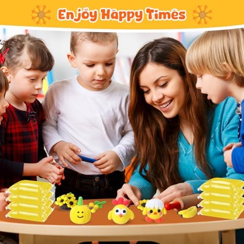 VioraWhite 72 Pcs 38oz Air Dry Clay Bulk Modeling Clay,Yellow - Image 6
