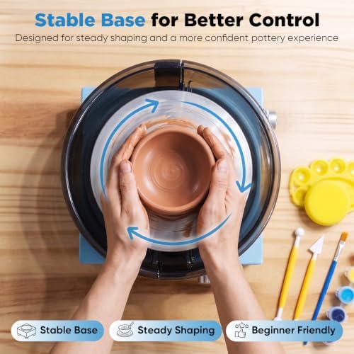 Sakerneo Mini Pottery Wheel for Kids,Beginners,Adults,complete pottery kit - Image 2