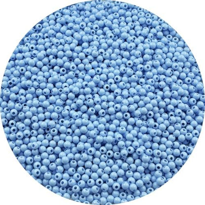 2000pcs Acrylic Round Beads for Crafts 4mm Resin Candy Color Spacer Beads with Hole for Jewelry Making Sewing Crafts Decoration Necklaces Bracelets Earrings Supplies(Blue) by Unknown