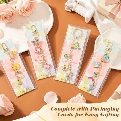 Ecoofor 400Pcs Charms Lip Gloss Keychain Making Kit, DIY Craft Supplies with Charms, Key Hooks, Jump Rings, Lobster Clasps, Chains & Tools, Jewelry Kit for Custom Keychains, DIY Handmade Gift - Image 4