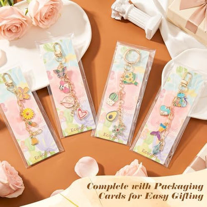 Ecoofor 400Pcs Charms Lip Gloss Keychain Making Kit, DIY Craft Supplies with Charms, Key Hooks, Jump Rings, Lobster Clasps, Chains & Tools, Jewelry Kit for Custom Keychains, DIY Handmade Gift - Image 4