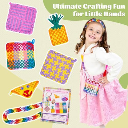 PREBOX 1000 PCS Weaving Loom Loops Refill, 10 Colors for 7 inch Potholder Loom, Craft Supplies for Kids and Beginners, Christmas & Birthday Gifts for Girls 6 7 8-10 10-12 Year Old - Image 3