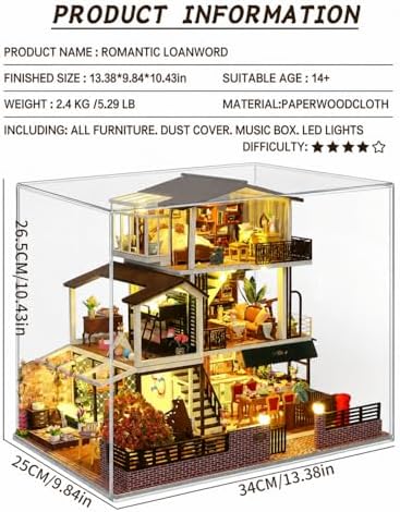 Spilay DIY Miniature House Kit for Adults, Miniature Dollhouse Kit - Image 2