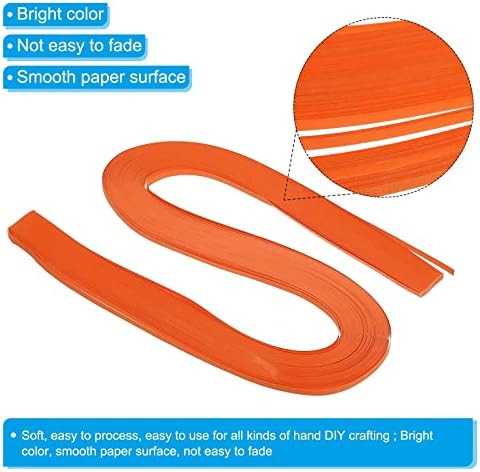 PATIKIL Quilling Strips Paper 120pcs 1/8"(3mm) 54cm Origami Paper Quilling Strip for Art DIY Hand Craft Christmas Orange Red - Image 3