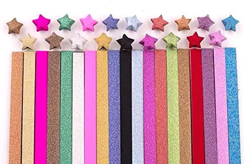 Origami Stars Papers Package DIY Paper Glitter Origami Stars, 400 Sheets, 20 Colors (20 Glitter Colors) - Image 4
