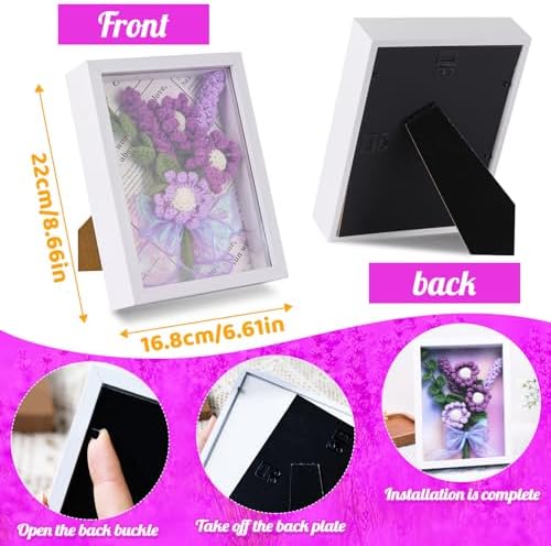 IMZAY Crochet Kit for Beginners Lavender Beginner Crochet Kit Photo Frame - Image 3
