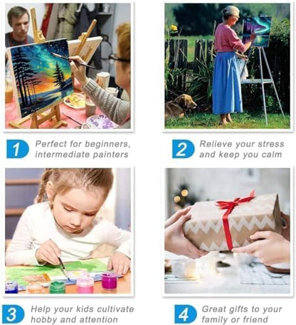 KYOQFVN 2 Pack Paint by Numbers Kit for Adults - Acrylic Easy Framed Canvas Arts and Crafts 8x12inch - Image 6