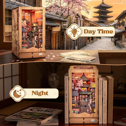 CUTEBEE Book Nook Kit - DIY Miniature House Japanese Street Diorama