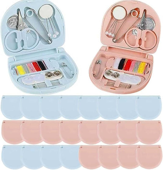 24 Pack Mini Sewing Kits, Compact Travel Emergency Sewing Set with Threads, Scissors, Needles, Portable Repair Supplies for Beginners, Hotels, Travel, Charity